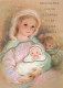 Vergine Maria Madonna Gesù Bambino Natale Religione Vintage Cartolina CPSM #PBP673.IT - Vierge Marie & Madones