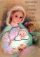 Vergine Maria Madonna Gesù Bambino Natale Religione Vintage Cartolina CPSM #PBP673.IT - Virgen Maria Y Las Madonnas