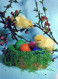 PASQUA POLLO UOVO Vintage Cartolina CPSM #PBO727.IT - Easter