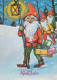 BABBO NATALE Buon Anno Natale Vintage Cartolina CPSM #PBL239.IT - Santa Claus