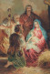 Vergine Maria Madonna Gesù Bambino Natale Religione Vintage Cartolina CPSM #PBB895.IT - Jungfräuliche Marie Und Madona