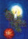 Buon Anno Natale CANDELA Vintage Cartolina CPSM #PBA410.IT - Neujahr