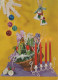 Buon Anno Natale CANDELA Vintage Cartolina CPSM #PAV872.IT - New Year
