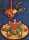 Buon Anno Natale CANDELA Vintage Cartolina CPSM #PAW055.IT - Nieuwjaar