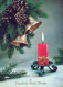 Buon Anno Natale BELL CANDELA Vintage Cartolina CPSM #PAV387.IT - Neujahr