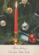 Buon Anno Natale CANDELA Vintage Cartolina CPSM #PAV508.IT - Neujahr