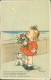 MARIA PIA FRANZONI TOMBA SIGNED 1942 POSTCARD - GIRL & DOG / BAMBINA & CANE  - EDIT SONORFILM (5724) - Other & Unclassified