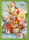 BABBO NATALE BAMBINO Natale Vintage Cartolina CPSM #PAK218.IT - Kerstman