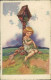 CASTELLI SIGNED 1920s POSTCARD - GIRL & FLOWERS - EDIT DEGAMI 1021 (5733) - Castelli