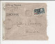 Lettre  AEF (Moyen Congo) Hôtel De France - Censure Militaire - Par Avion - Storia Postale