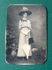 CARTE PHOTO Recoupée Femme Elegante Noble Riche Lady MODE Gants Chapeau Sac Robe - Autres & Non Classés