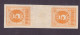 1919 Estonia, Numerical Design 5 Penni, Horizontal Gutter Pair - Estland