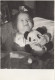 Child W Down Syndrome Holding A Panda Bear Toy Old Photo - Games & Toys