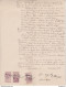 Delcampe - Fixe Timbre Fiscal Taxe Sur Les Paiements TP Marseille 19 Mars1919 8 Sept 1919 Et 24 Décembre 1919 - Cartas & Documentos