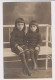 Cute Girls, Sisters, Portrait On Bench, Circa 1910s Vintage Orig Photo 8.7x13.7cm. (68355) - Anonieme Personen