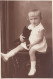 Blonde Girl Posing W Black Teddy Bear Toy Old Photo Postcard 1929 - Jeux Et Jouets