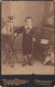 Boy Posing W Mops Pug Dog Cabinet Photo C.Rodriguez Rosario Argentina - Alte (vor 1900)