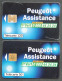 Télécartes PEUGEOT ASSISTANCE APPEL GRATUIT 1998 Automobile Lion Voiture Toute Marque 120U 50U France Telecom - Zonder Classificatie