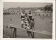 JEWISH JUDAICA CONSTANTINOPLE HALKI PLAGE FAMILY ARCHIVE SNAPSHOT  PHOTO FEMME ENFANT MAILLOT DE BAIN  6.6X8.8 Cm. - Anonymous Persons