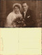 Ansichtskarte  Hochzeit - Braut In Spitze Und Bräutigam 1936 - Nozze