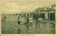 Ansichtskarte Borkum Die Flut Kommt, Kinder Strand Hotels 1913 - Borkum