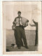 JEWISH JUDAICA ITURQUIE FAMILY ARCHIVE SNAPSHOT  PHOTO HOMME ACORDEON  6.7X9cm. - Anonyme Personen