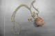 Collier Ancien Tibétain Chaîne Métal Argenté Flacon Parfum Perles Corail Tibet - Ethniques