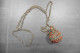 Collier Ancien Tibétain Chaîne Métal Argenté Flacon Parfum Perles Corail Tibet - Ethnics