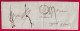 CACHET OVALE PURIFIEE A TOULON VAR 1841 DEPART PHILIPPEVILLE ALGERIE POUR BAGNOLS GARD TAXE MODIFIEE 2 FOIS LETTRE - 1849-1876: Période Classique