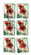 Israel 1992 Very Rare Registered Commercial Cover 6 Stamps Anemone, Green Phosphor Line At Right Bale #SB.25eph3, - Non Dentelés, épreuves & Variétés