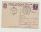 INTERO POSTALE DA 15 CENT - AFRICA ORIENTALE ITALIANA -DEBRA MARCOS AMARA DEL 1938 - ANNULLO COMANDO 752 CC.NN. WW2 - Marcophilia (AirAirplanes)