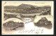 Künstler-AK Salzburg, Panorama, Festung Hohen-Salzburg, Stadtbrücke  - Autres & Non Classés