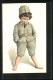 Künstler-AK Kleiner Junge In Uniform Mit Pfeife  - War 1914-18
