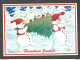 SNOWMEN CARRY THE CHRISTMAS TREE - MERRY CHRISTMAS! - FINLAND - - Andere & Zonder Classificatie