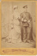 Old Cabinet Card Sliven, Bulgaria 1893.. Infantry Leutenant With A Sword. Signed And Dedicated To A Serbian Officer. - Alte (vor 1900)