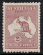 AUSTRALIA 1924  2/- MAROON KANGAROO (DIE II) STAMP PERF.12 3rd.WMK  SG.74 MH. - Ungebraucht