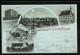 Mondschein-Lithographie Gundelfingen, Bahnhof, Rathaus, Schloss Schlachteck  - Gundelfingen