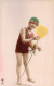 R299136 Boy In Red Hat And Butterfly Catcher Hands. 1922. Postcard - Wereld