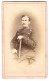 Fotografie Adolph Erkelenz, Aix-La-Chapelle, Portrait Offizier Erich Von Rabe In Uniform Sitzend Mit Krücke, 1872  - Krieg, Militär