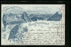 Vorläufer-Lithographie Pilatus, Hotel Pilatuskulm, Blick Gegen Die Berneralpen, An Der Eselwand, 1895  - Autres & Non Classés