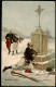 CPA .Frankreich Patriotika France Soldaten Am Denkmal 1912 - Autres & Non Classés