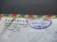 Afrika 1966 Libya Air Mail Mit Dreieckmarke Und Violetter Stempel Bumedian Benghazi Libya Nach Menden Gesendet - Libia