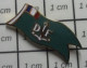 912c Pin's Pins / Beau Et Rare / AUTRES / DRAPEAU FANION VERT DF ANCRE DE MARINE DRAPEAU FRANCAIS - Andere & Zonder Classificatie