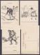 Guerre 14-18 - Lot 6 Cartes Illustrées Noir & Blanc Forain - Weltkrieg 1914-18