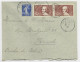 FRANCE  SURTAXE 20C CALLOT PAIRE +10C SEMEUSE 10C BLEU LETTRE AUNEUIL 31.1.1937  + VERSO VIGNETTE TUBERCULOSE AU TARIF - 1921-1960: Periodo Moderno