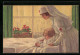 Künstler-AK Schweizer Bundesfeier 1921, Krankenschwester Des Roten Kreuzes Mit Krankem Kind, Ganzsache  - Interi Postali