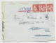 FRANCE IRIS 1FR ROUGEX2+50C PAIX LETTRE AUNEUIL OISE 3.3.1941 POUR KOLN GERMANY CENSURE NAZI GEOFFNET + RETOUR - WW II
