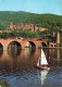 ALLEMAGNE - Heidelberg Am Neckar - Vieux Pont Et Château - Vue D'ensemble - Animé - Bateaux - Carte Postale - Heidelberg
