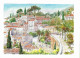 [83] Var > Bormes-les-Mimosas Village De Provence Aquarelle De André Franz - Bormes-les-Mimosas