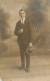 Social History Souvenir Real Photo Elegant Man Hat - Photographie